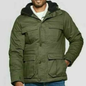 Goodfellow & Co Men's Hooded Anorak Coat Olive New